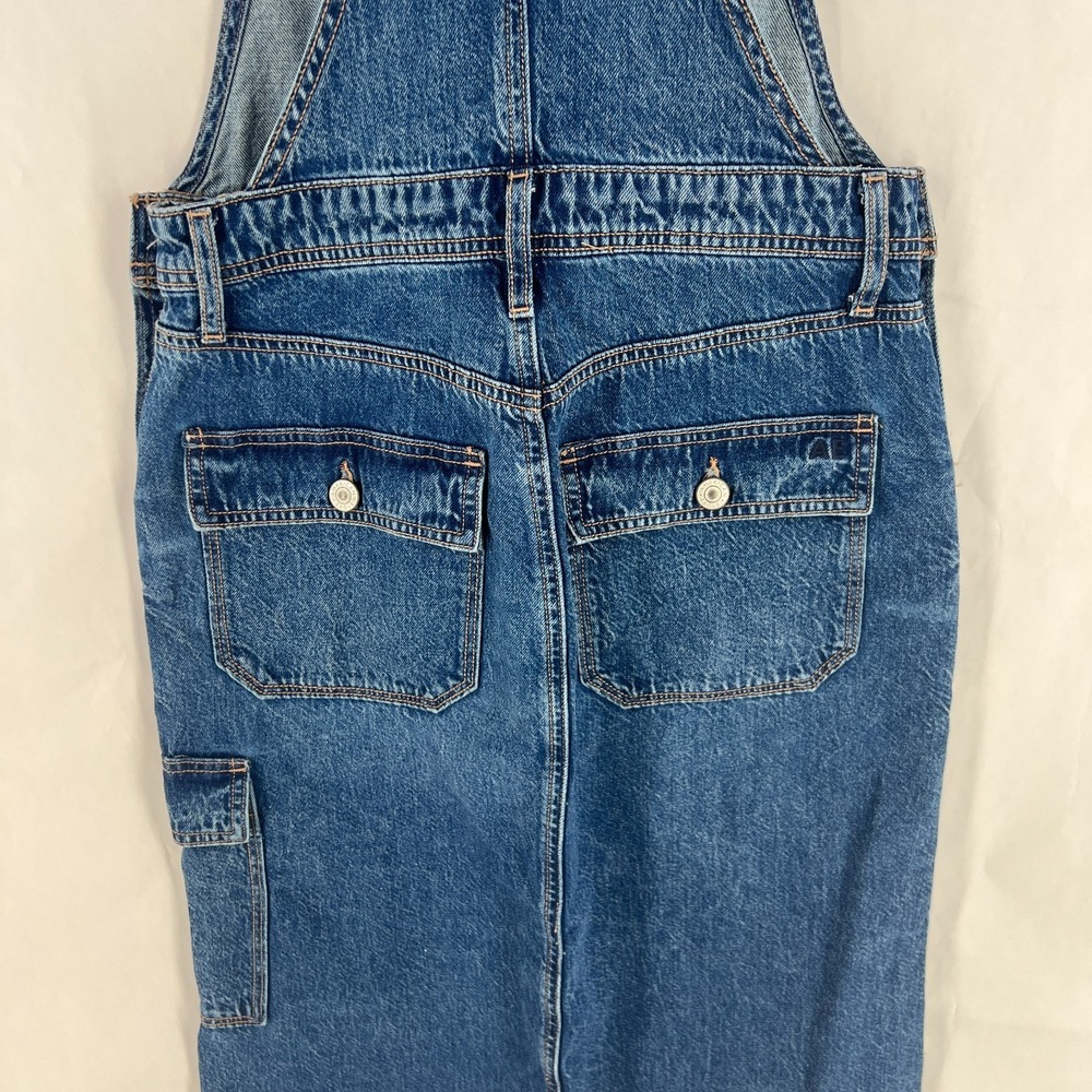 American Eagle Outfitters Real Good Cargo Overall Dress Womens XS‎ Blue Denim - Picture 5 of 15